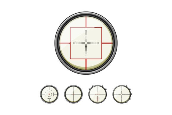 Aiming Reticle Set with Different Scope
