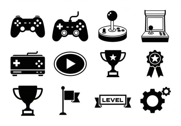 Collection of Black Silhouette Game