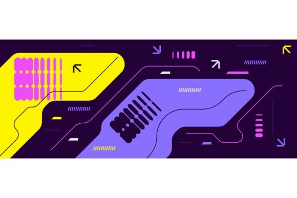 Colorful Abstract Technology Background: A Dynamic Design for Modern Events
