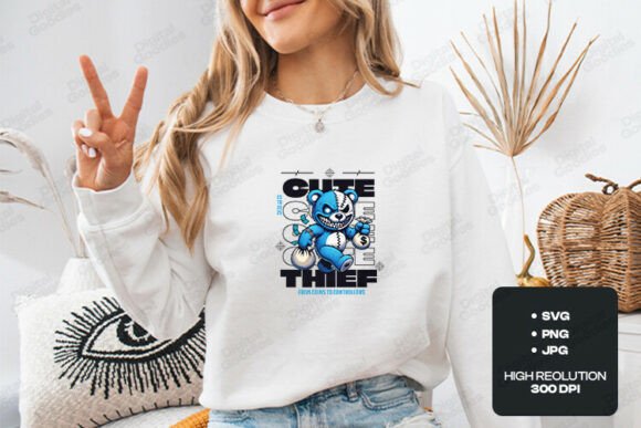 Cute Thief Teddy Gamer Streetwear