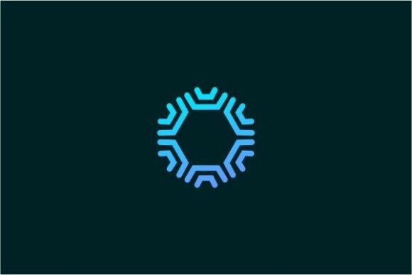 Cyber Tech Hexagon Snowflake Logo Design