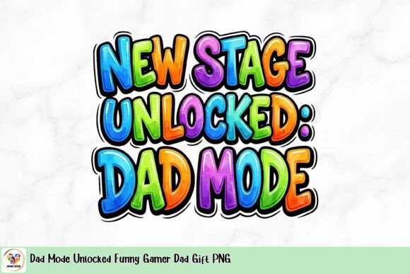 Dad Mode Unlocked Funny Gamer Dad Gift PNG