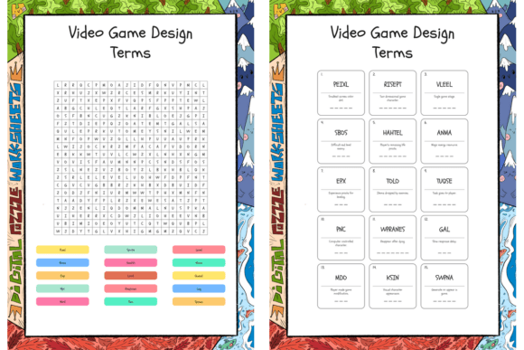 Engage Learners with Video Game Design Terms Word Search Puzz