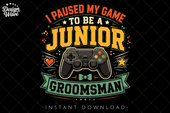 Funny Junior Groomsman Gamer PNG: A Unique Touch for Gaming-Inspired Weddings