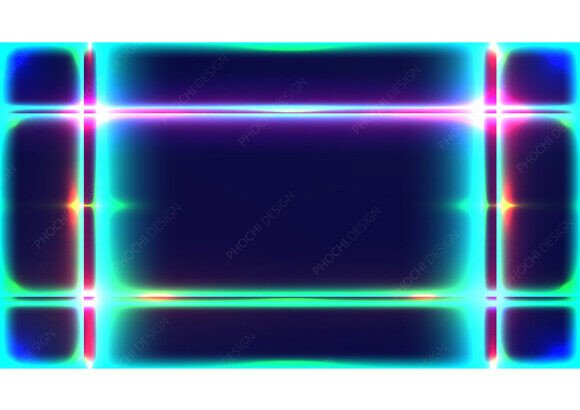 Futuristic Border Retro Synthwave Style