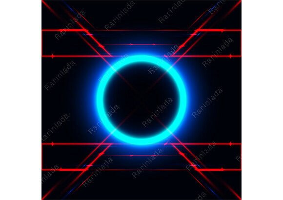 Futuristic Neon Circle Laser Background