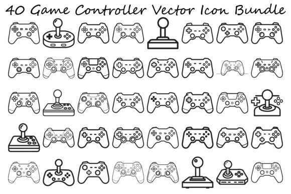 Game Controller Vector Icon Bundle: A Must-Have for Modern Designers
