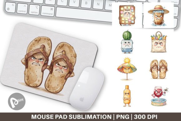 Grumpy Summer Watercolor Mouse Pad PNG: A Unique Blend of Art and Functionality