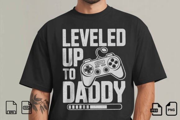 Leveled Up to Daddy Shirt: A Strategic Fusion of Gaming and Fatherhood