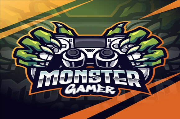 Monster Gamer Esport Mascot Logo Design