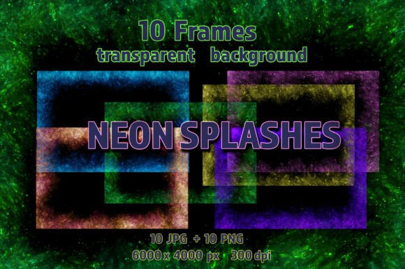 Neon Splash Frames: Add a Glow to Your Creative Projects