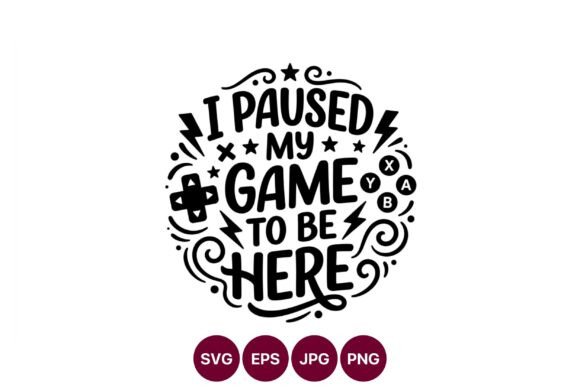 Paused Game Controller Lettering Vector: A Creative Tool for Gamers and Designers