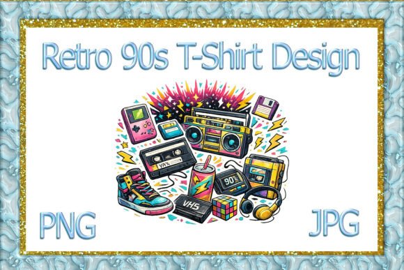 Retro 90s T-Shirt Design, Vintage 90s