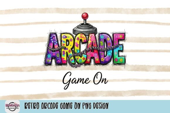 Retro Arcade Game on PNG Design