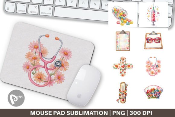 Retro Groovy Medical Tools Mouse Pad PNG: A Stylish and Functional Upgrade for Your Workspace