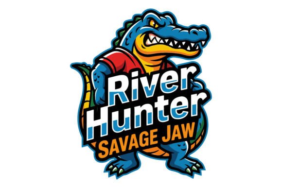 River Hunter Alligator Esport MascotLogo