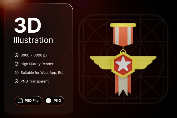 Star Long Wings Badge Icon: A Symbol of Excellence