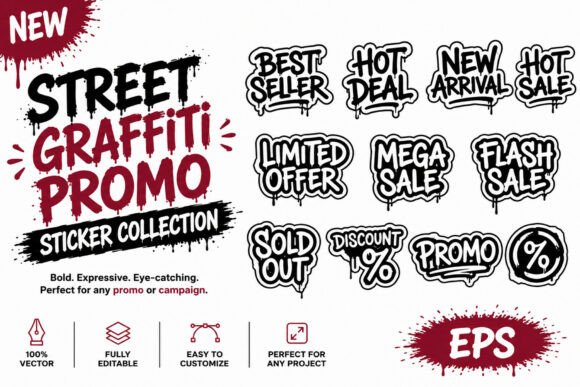 Street Graffiti Promo Sticker Collection
