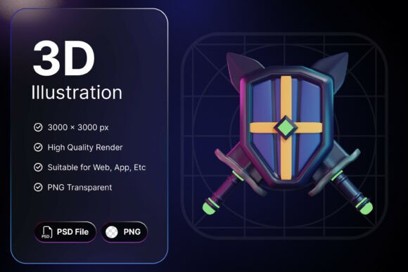 Sword Shield 3D Icons: A Comprehensive Overview for Digital Creators