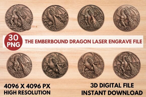 The Emberbound Dragon Laser Engrave File
