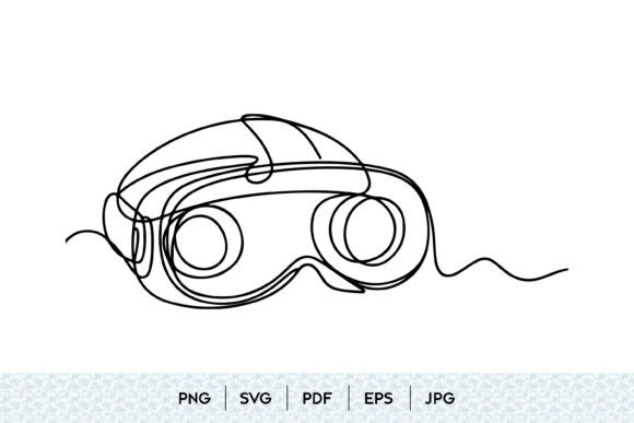 VR Headset Line Art SVG: A Versatile Design Asset for Modern Creators
